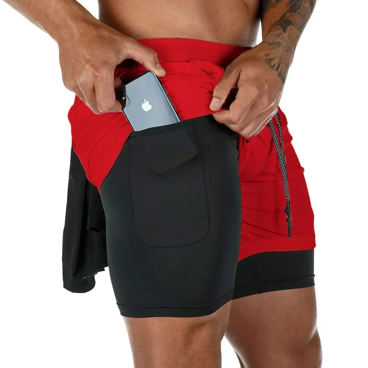 Berserk- Men's 2-in-1 sports shorts, running quick drying shorts.