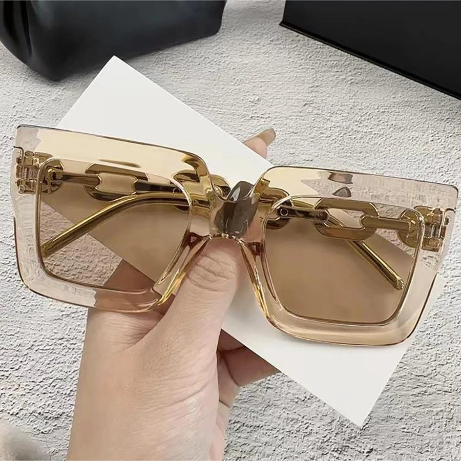 New Women Sunglasses Chain Anti Uv Sun Glasses Fashionable.