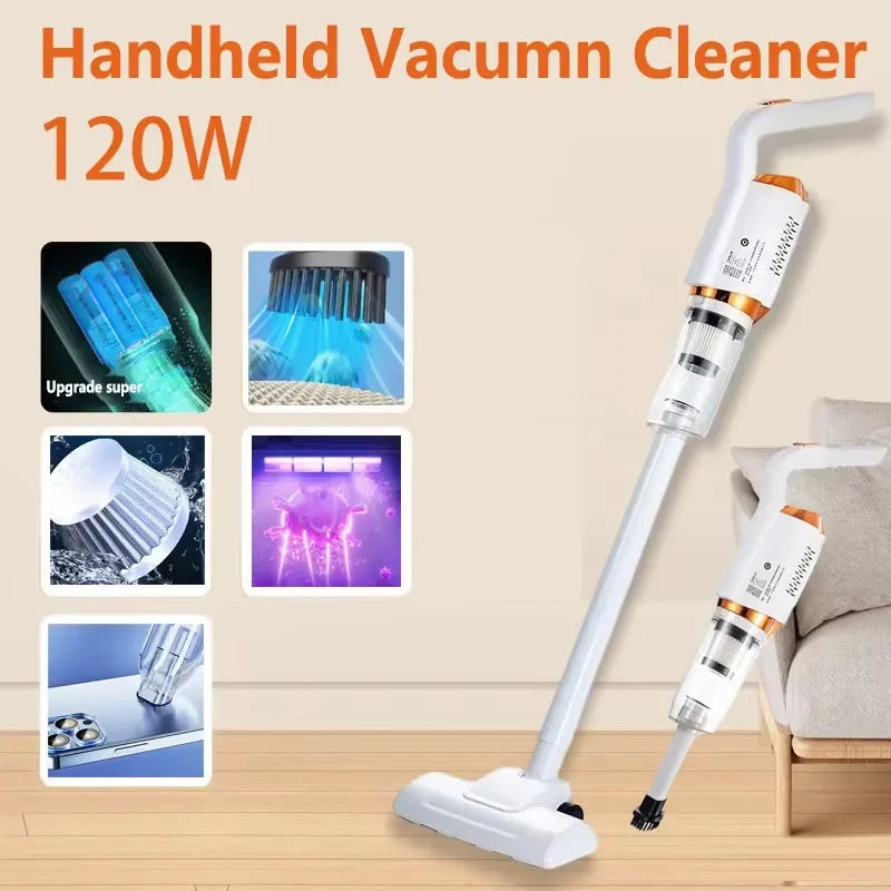 Electric Handheld Wireless Vacuum Cleaner USB Rechargeable 2000mAh Mopping.